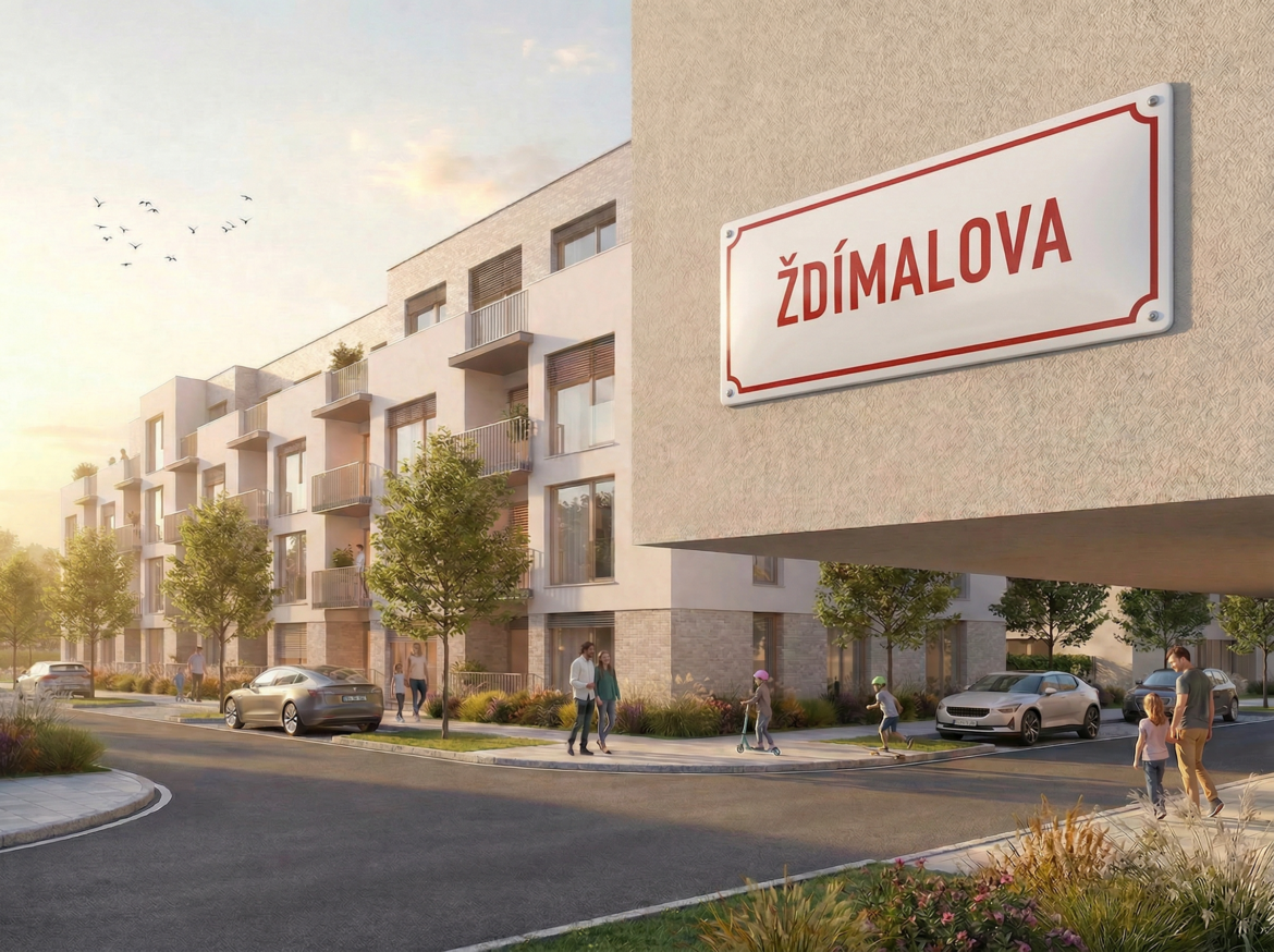 Vizualizace Ždímalovy ulice, ZDROJ: Ivana Chatrná/se souhlasem