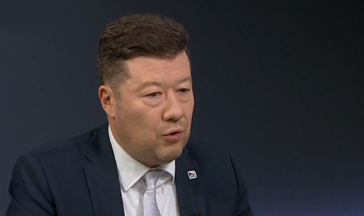 Tomio Okamura v pořadu Interview ČT 24 dne 15. července 2026, ZDROJ: ČT/se souhlasem