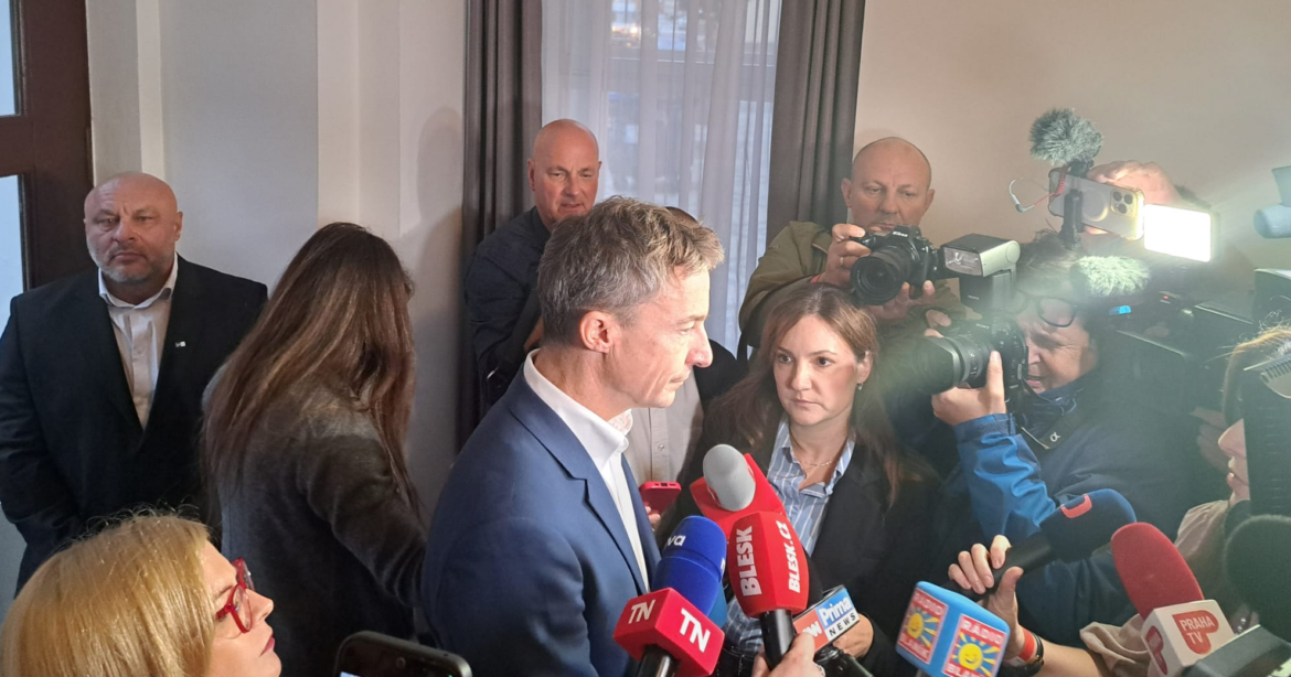 Tomáš Portlík z ODS na brífinku po komunálních volbách 2026, FOTO: Libor Šprysl, inregion.cz